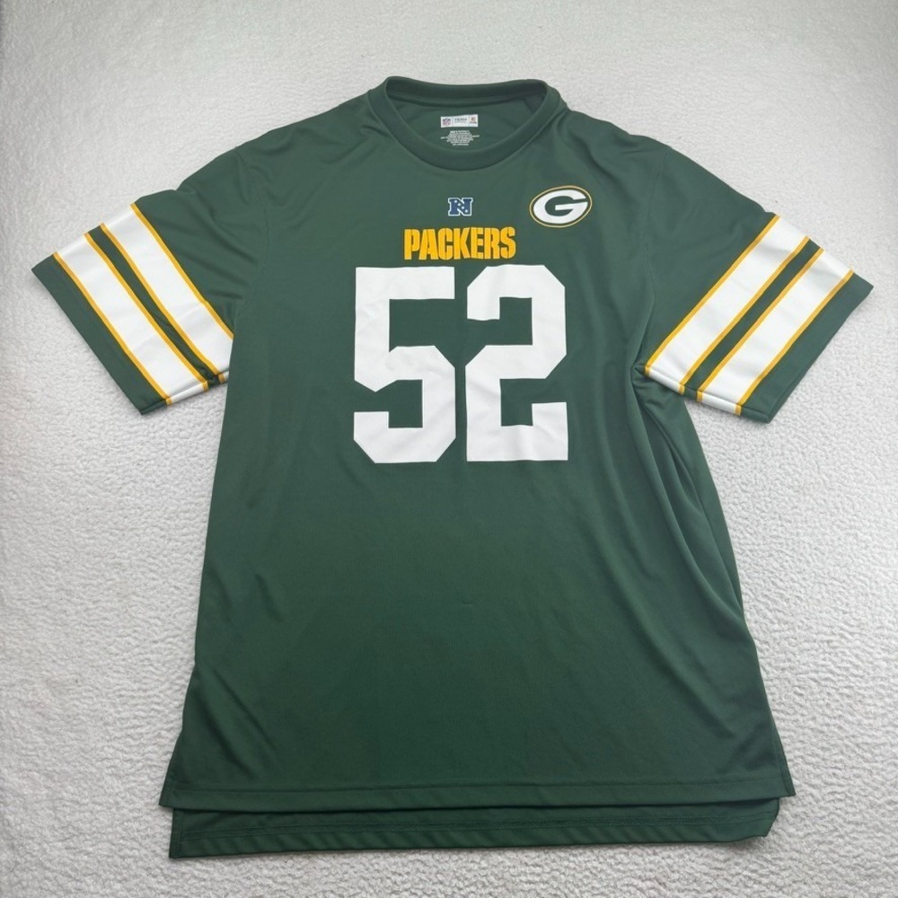 NFL Team Apparel Green Bay Packers Clay Matthews #52 Jersey Shirt Mens 2XL Green